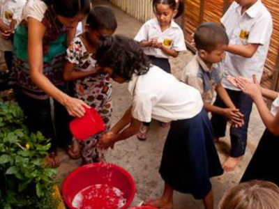 Students Learning the Importance of Proper Hand Washing
